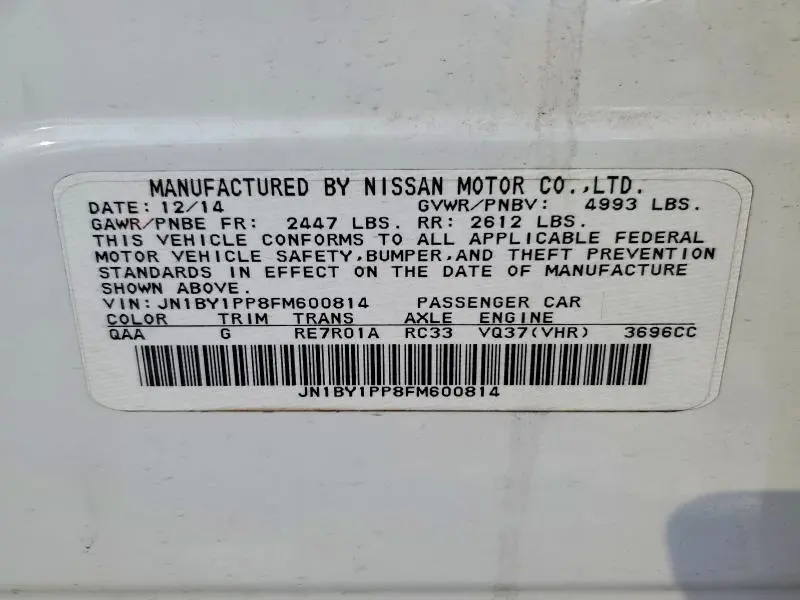 2015 INFINITI Q70L 3.7  