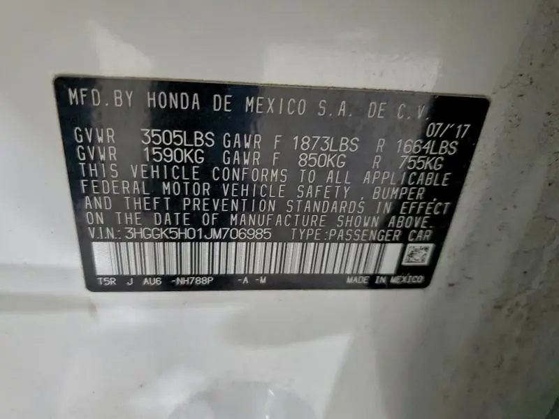 2018 HONDA FIT EX  
