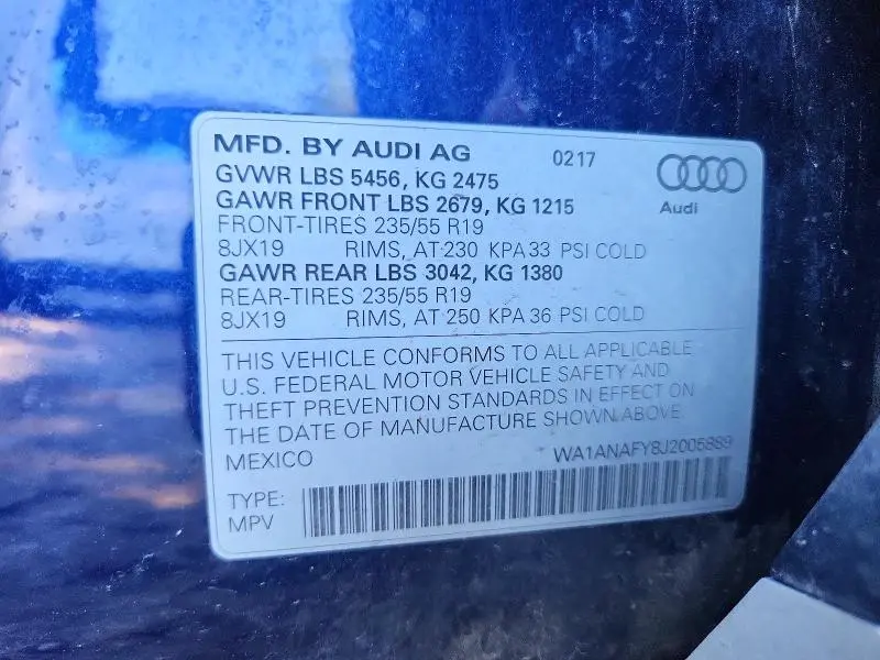 2018 AUDI Q5 PREMIUM  