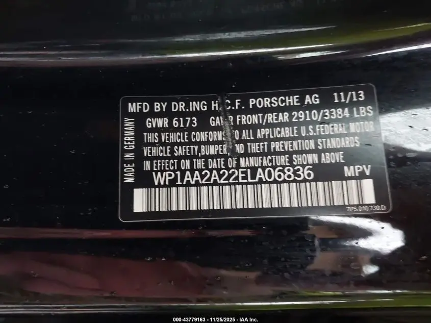 2014 PORSCHE CAYENNE  