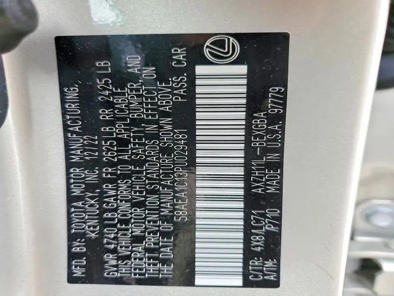 2023 LEXUS ES 300H LUXURY  