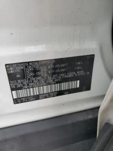 2019 TOYOTA RAV4 XLE  