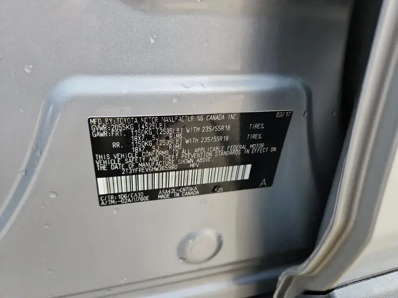 2017 TOYOTA RAV4 LIMITED  