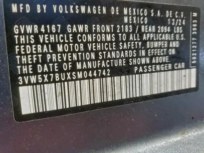 2025 VOLKSWAGEN JETTA S  