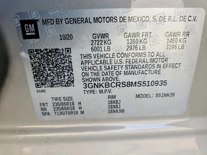 2021 CHEVROLET BLAZER 2LT  