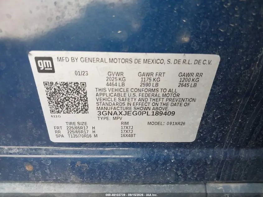 2023 CHEVROLET EQUINOX FWD 2FL