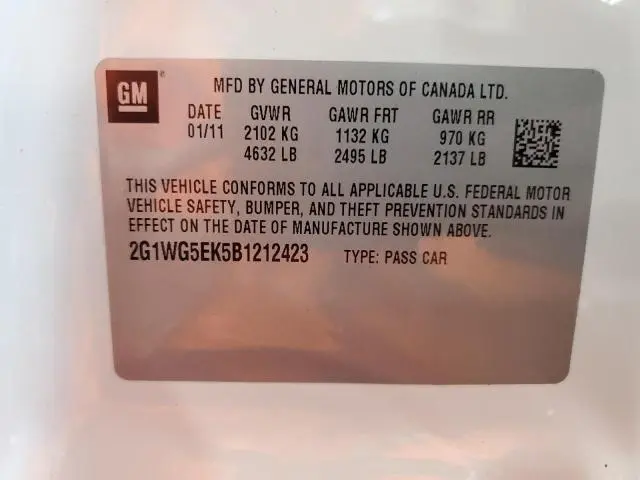 2011 CHEVROLET IMPALA LT  