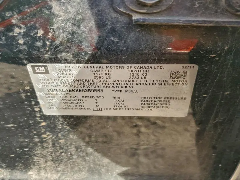 2014 CHEVROLET EQUINOX LS  