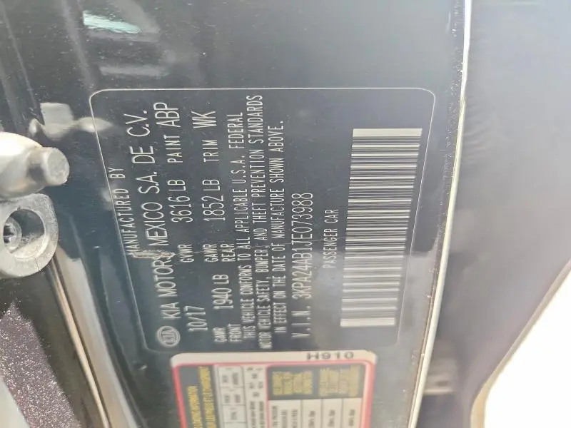 2018 KIA RIO LX  