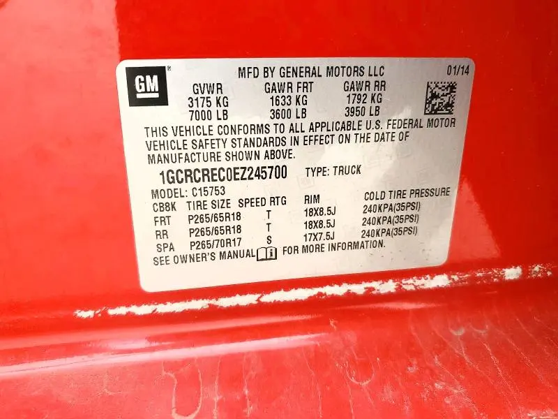 2014 CHEVROLET SILVERADO C1500 LT  