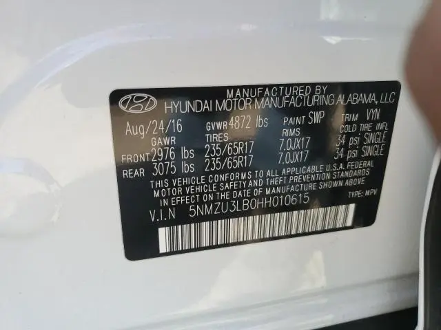 2017 HYUNDAI SANTA FE SPORT   