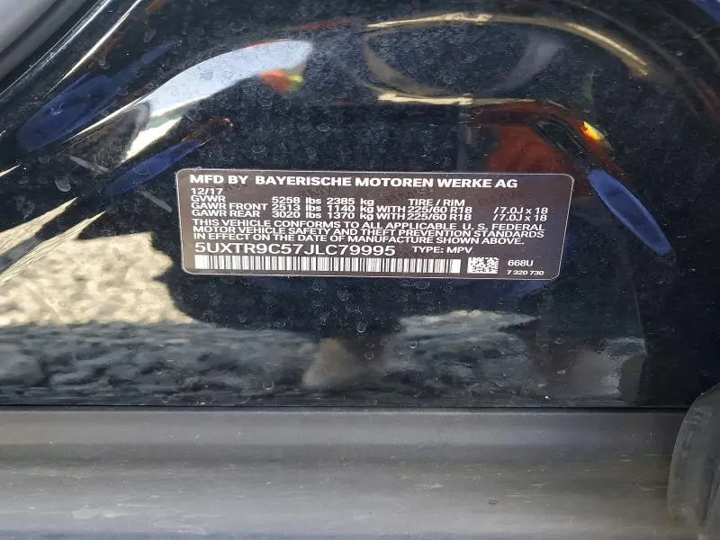 2018 BMW X3 XDRIVE30I  