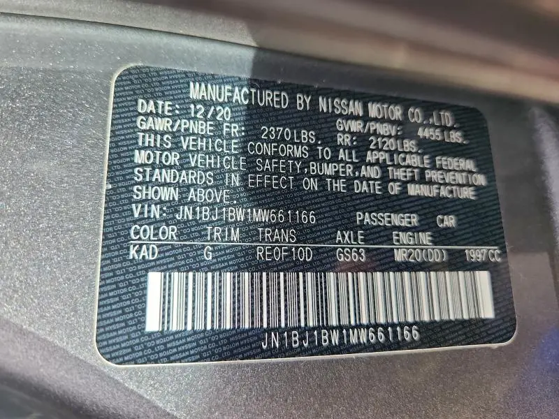 2021 NISSAN ROGUE SPORT SV  