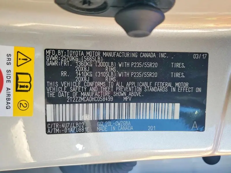 2017 LEXUS RX 350 BASE  