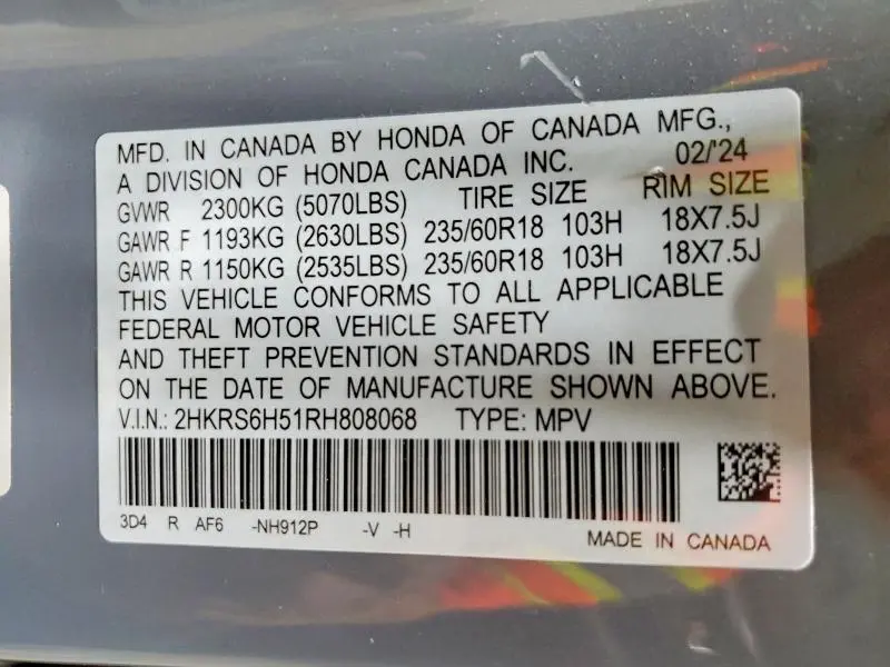 2024 HONDA CR-V SPORT  