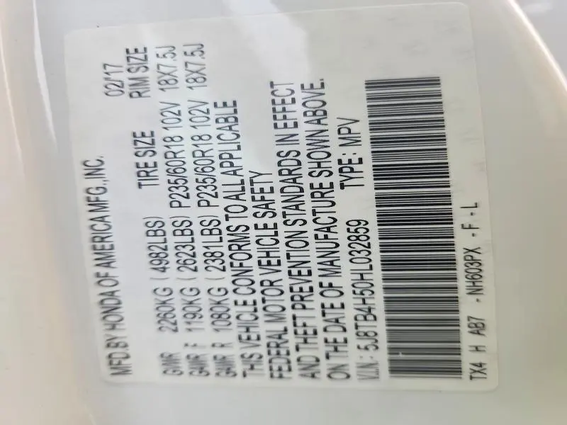 2017 ACURA RDX TECHNOLOGY  