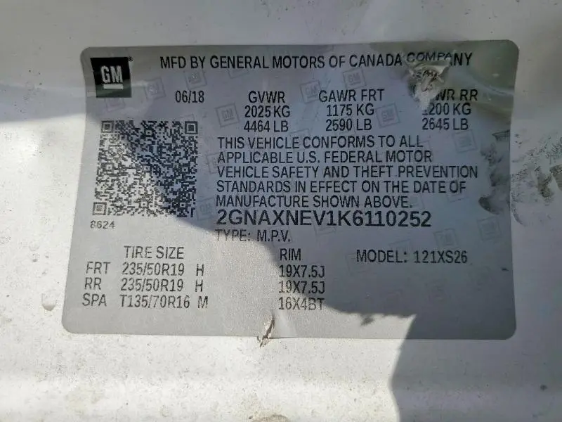 2019 CHEVROLET EQUINOX PREMIER  