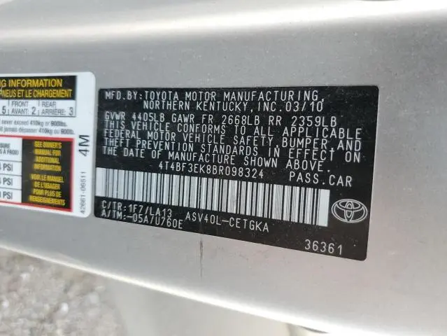 2011 TOYOTA CAMRY BASE  