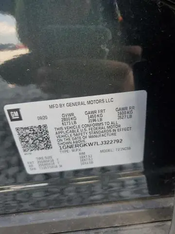 2020 CHEVROLET TRAVERSE LT  