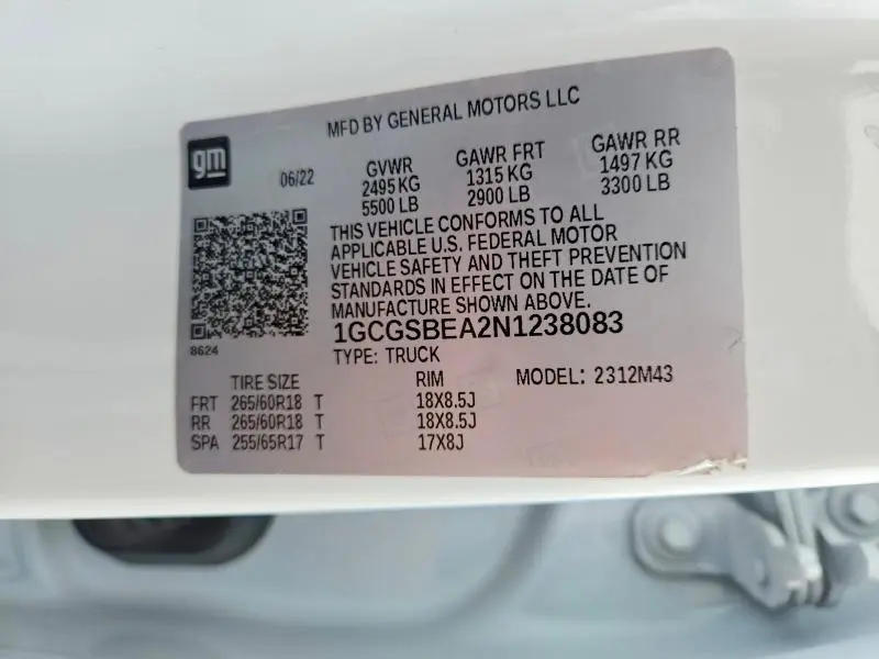 2022 CHEVROLET COLORADO   