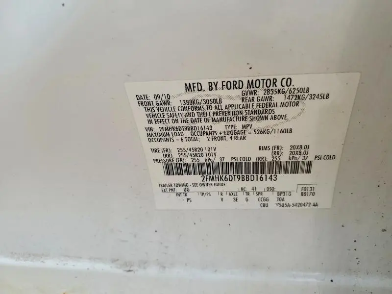 2011 FORD FLEX LIMITED  