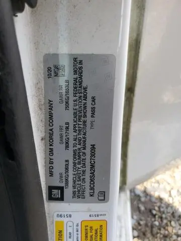 2021 CHEVROLET SPARK 1LT  