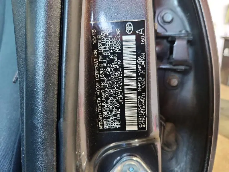 2013 TOYOTA PRIUS C TWO  