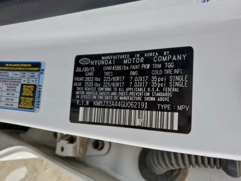 2016 HYUNDAI TUCSON LIMITED  