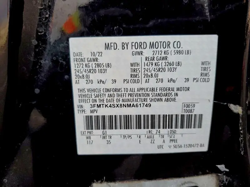 2022 FORD MUSTANG MACH-E GT  