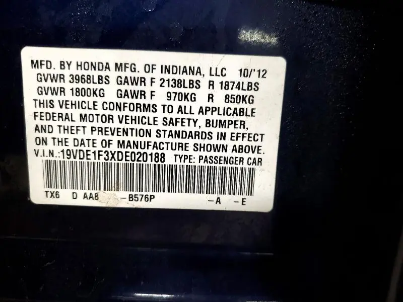 2013 ACURA ILX 20  