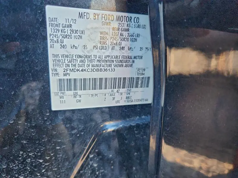 2013 FORD EDGE LIMITED  