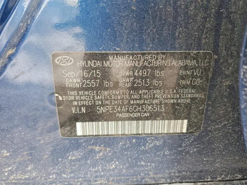 2016 HYUNDAI SONATA SPORT  