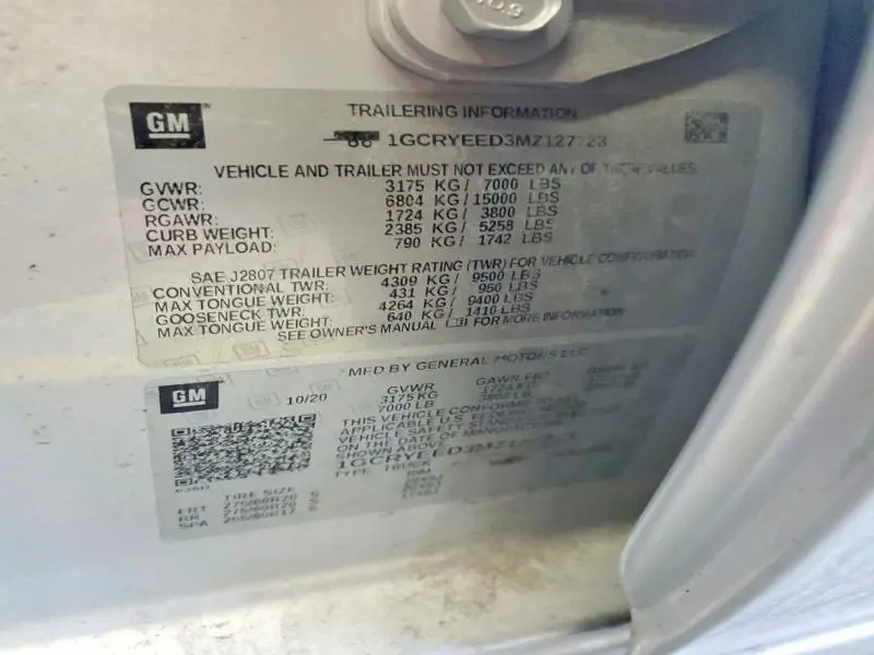 2021 CHEVROLET SILVERADO K1500 RST  