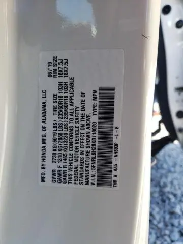 2019 HONDA ODYSSEY LX  