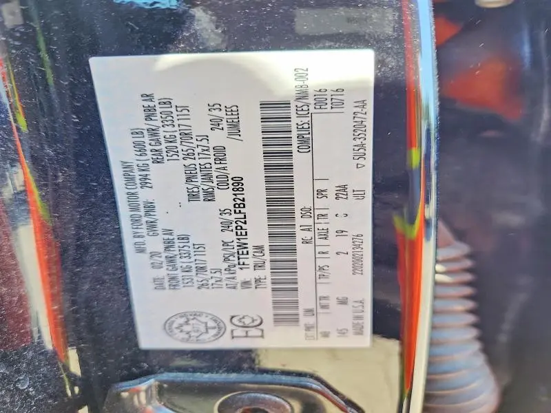 2020 FORD F150 SUPERCREW  