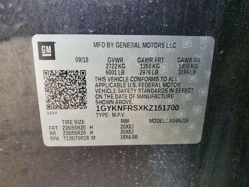 2019 CADILLAC XT5 PREMIUM LUXURY  