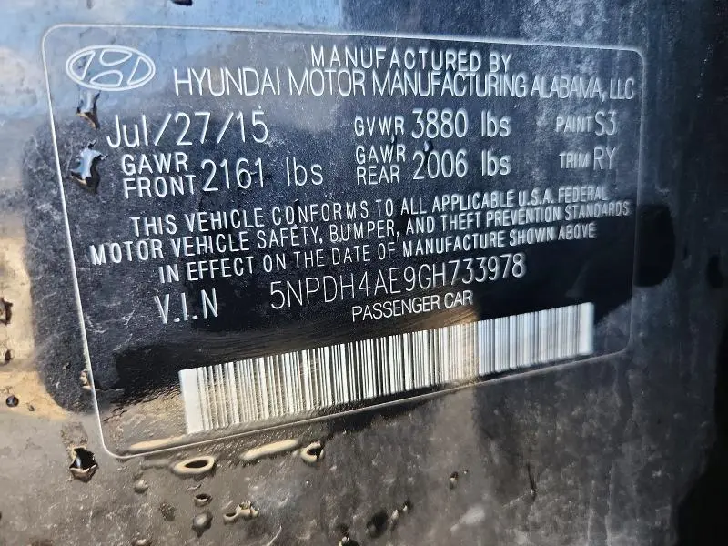 2016 HYUNDAI ELANTRA VALUE EDITION  