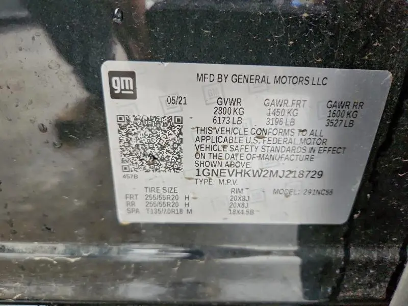 2021 CHEVROLET TRAVERSE LT  