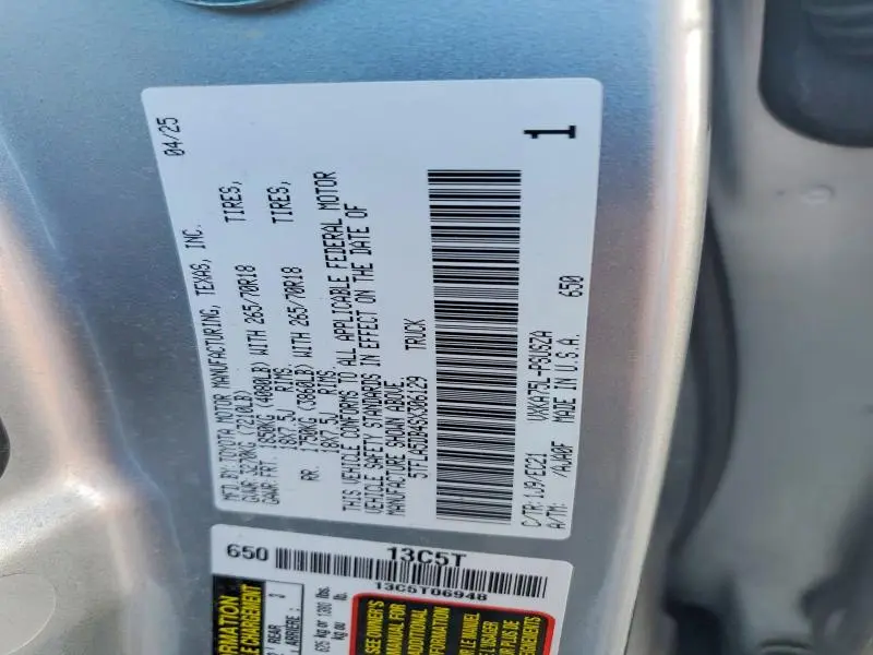 2025 TOYOTA TUNDRA CREWMAX SR  