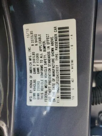 2016 HONDA ACCORD EXL  