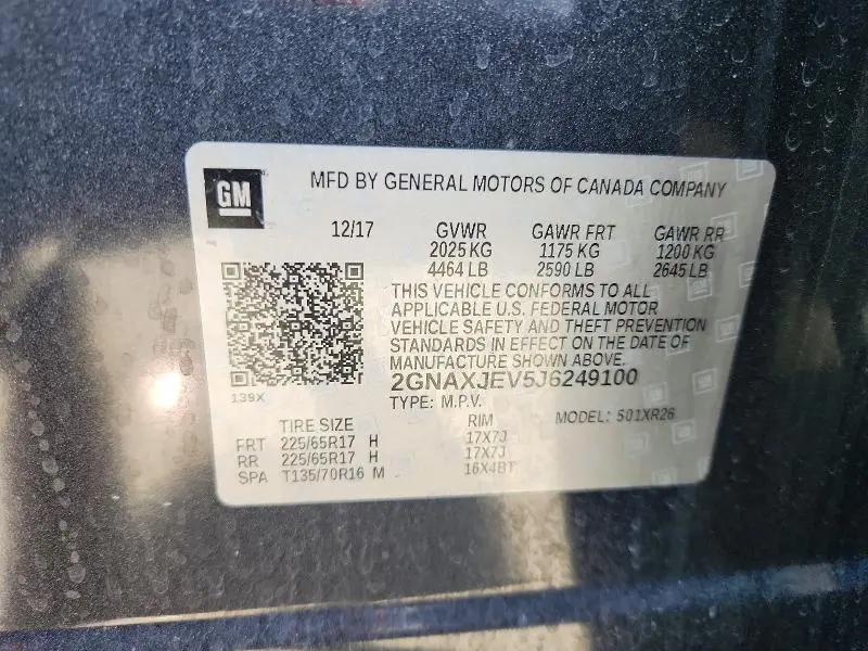 2018 CHEVROLET EQUINOX LT  