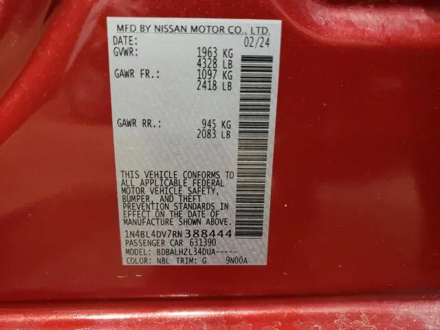 2024 NISSAN ALTIMA SV  