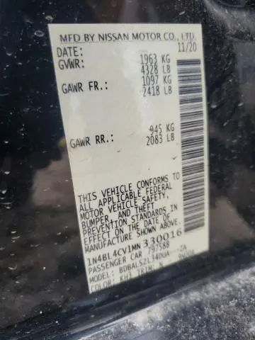 2021 NISSAN ALTIMA SR  