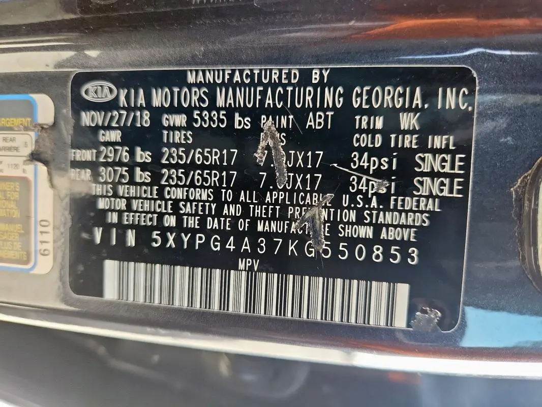 2019 KIA SORENTO L  
