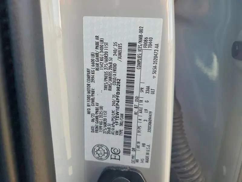 2023 FORD F150 SUPERCREW  