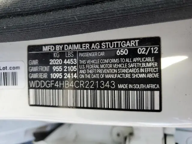 2012 MERCEDES-BENZ C 250  