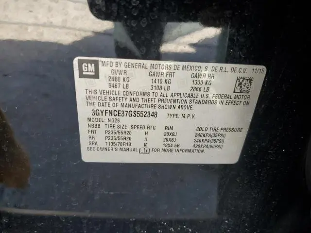 2016 CADILLAC SRX PERFORMANCE COLLECTION  