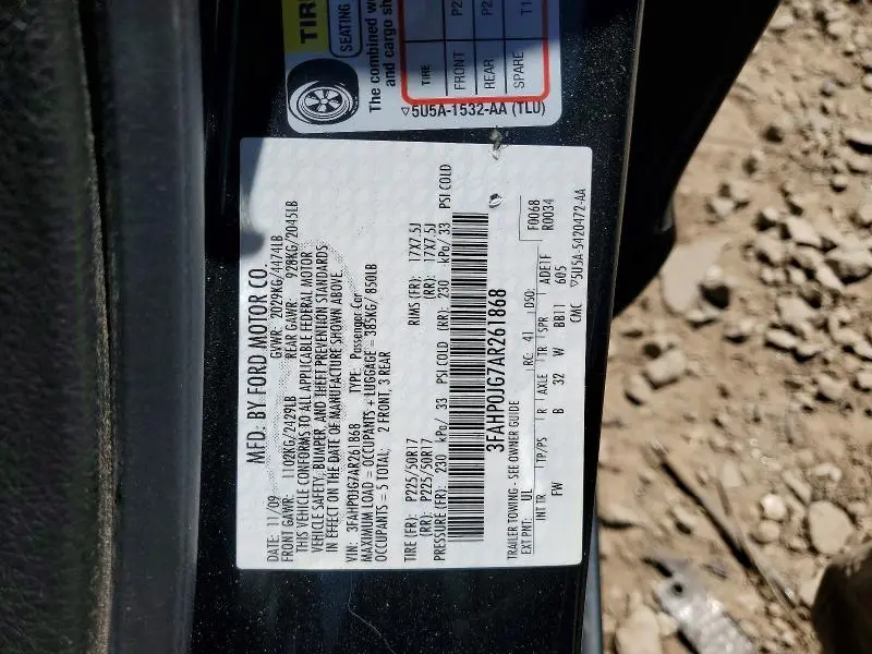 2010 FORD FUSION SEL  
