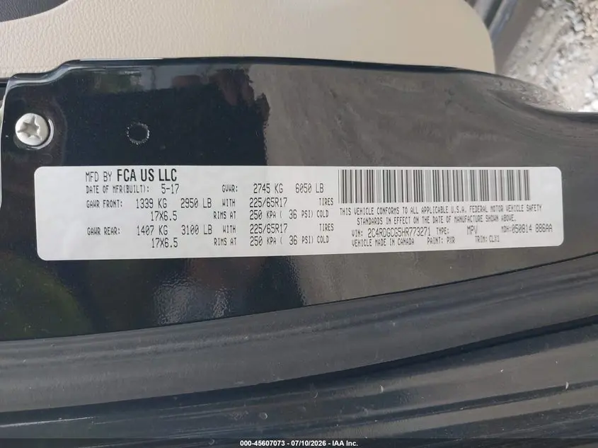 2017 DODGE GRAND CARAVAN SXT