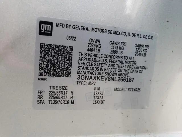 2022 CHEVROLET EQUINOX LT  